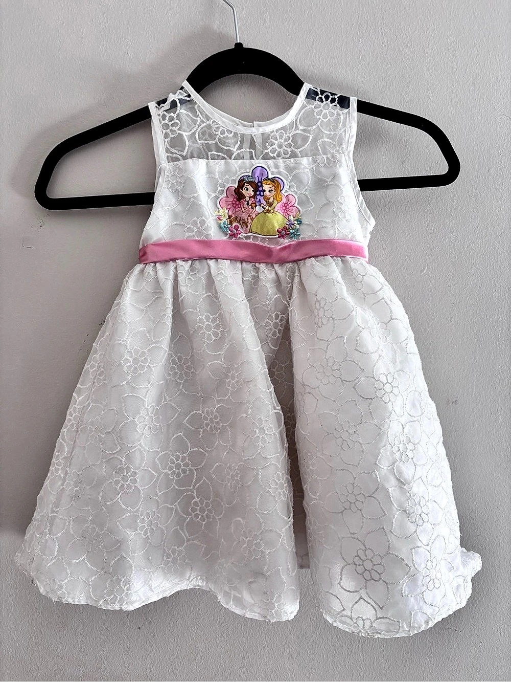 Disney Princess Floral Party Dress Pink & White Size 3T